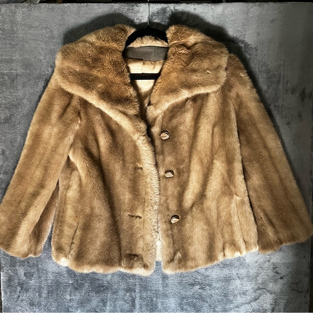 Luxurious Vintage Faux Fur Coat